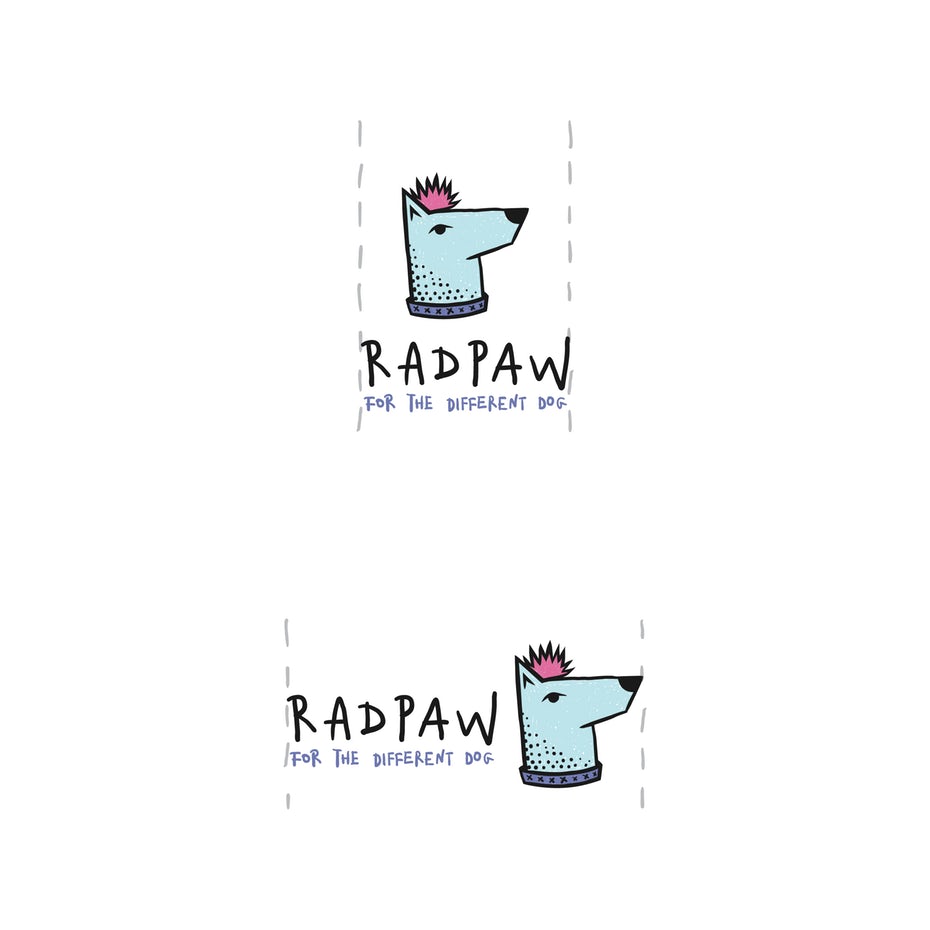 Minimum and maximum sizes for Radpaw logo