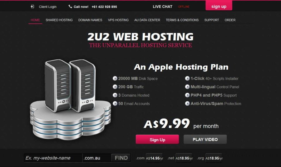 Doubleyoutoo.com.au Web Hosting Shared Cloud Semi-dedicated