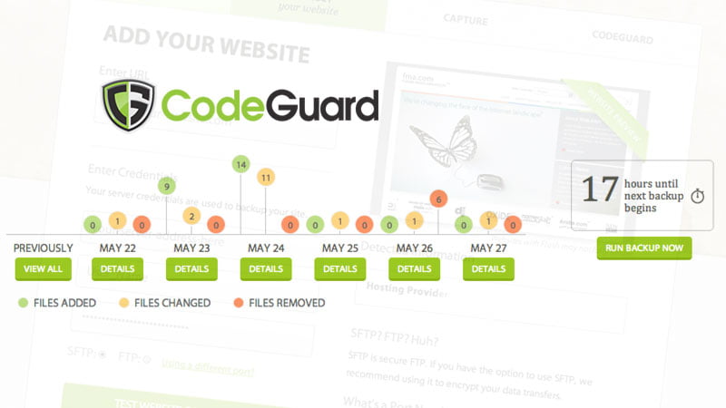 CodeGuard Backup Website Monitoring