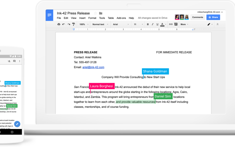 Google Docs Sheets Presentations Drive Collaboration