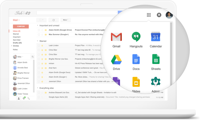 Google Suite Launchpad Gmail Email Drive Hangouts