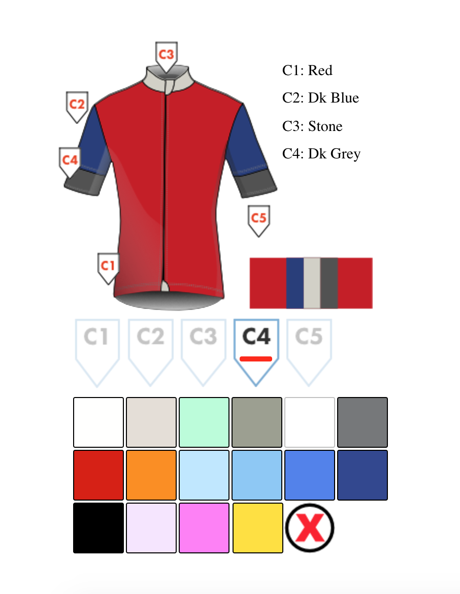 preview the colors you like for your jersey