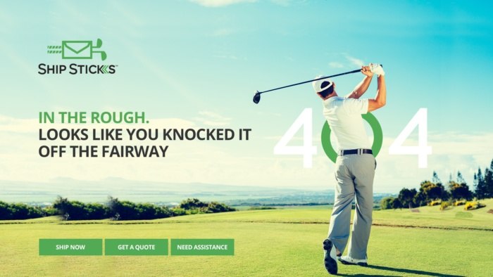 Golf 404 page