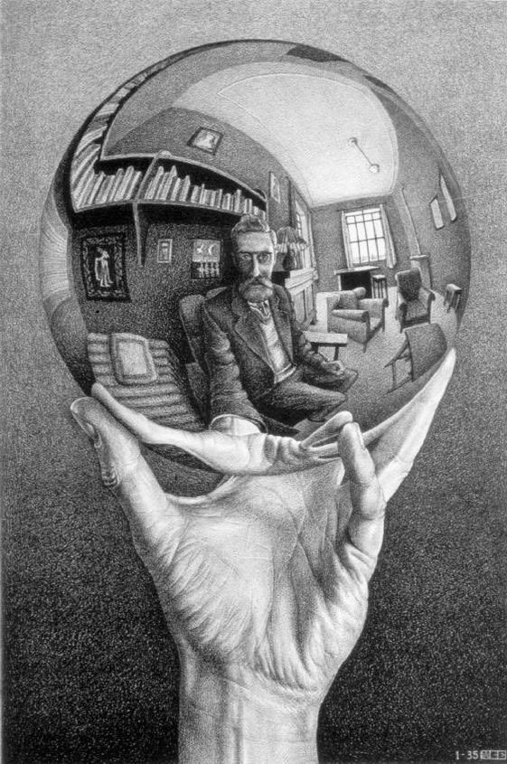 Escher Hand with Reflecting Sphere