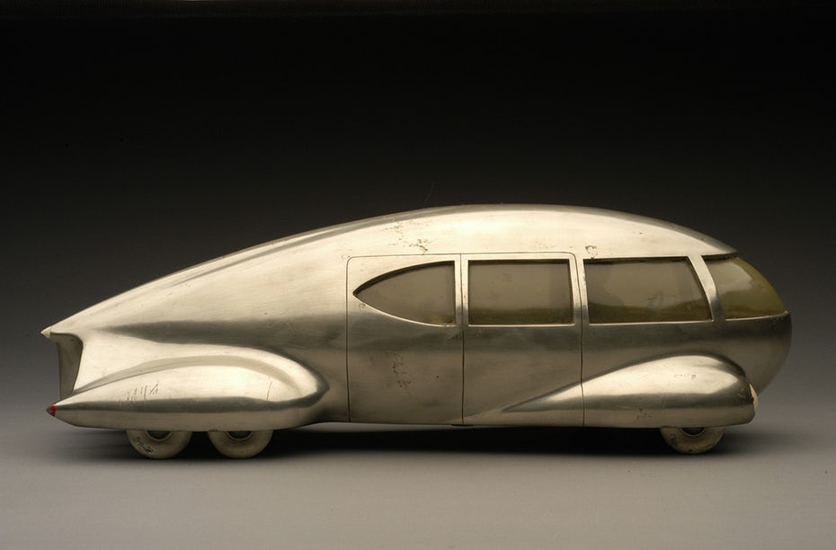 Futuristic car design by Norman Bel Geddes