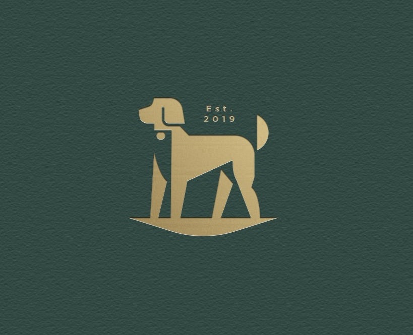 Luxury dog hair care logo