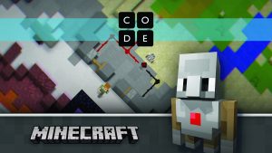 Depiction of The Agent character in new Minecraft Hour of Code tutorial