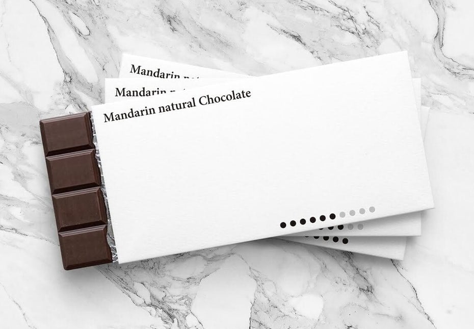 Minimalist chocolate bar design