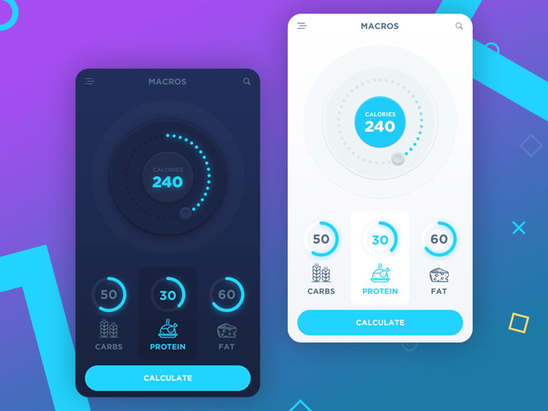 A mobile nutrition app design