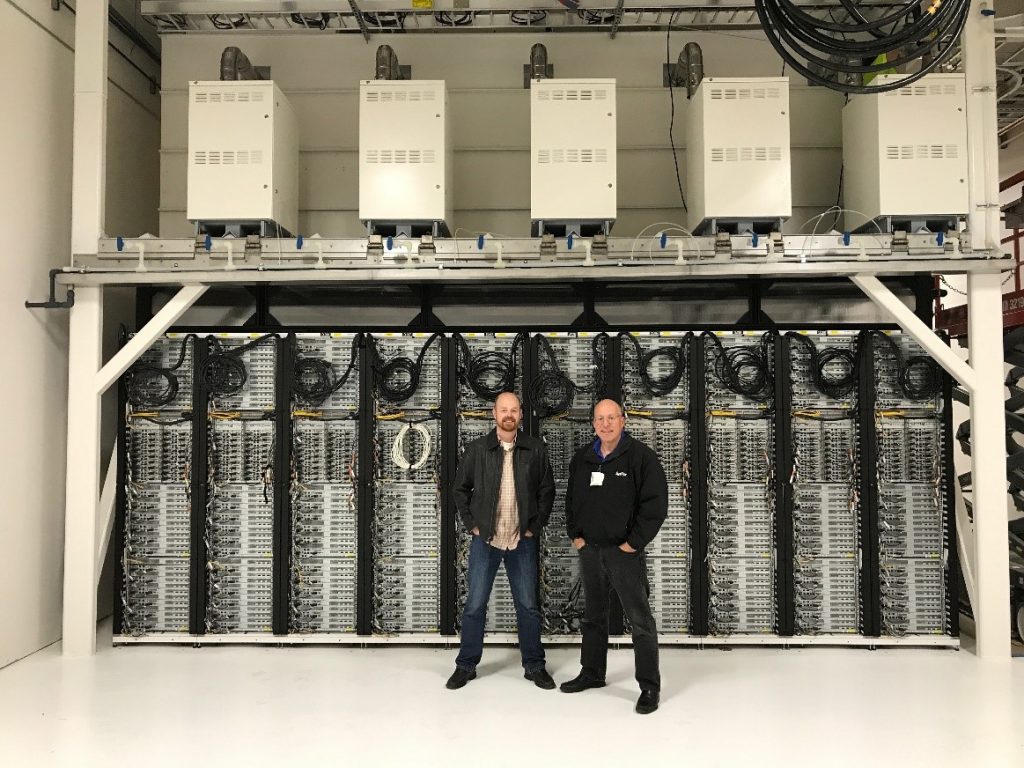 Image of Christian Belady and Sean James at the new Advanced Energy Lab