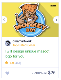  Logo design gig listing from Fiverr