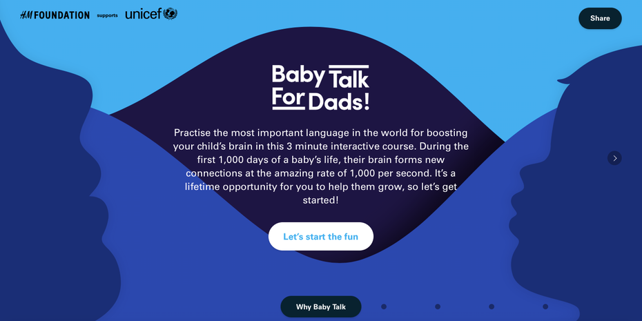Baby Talk For Dads web design