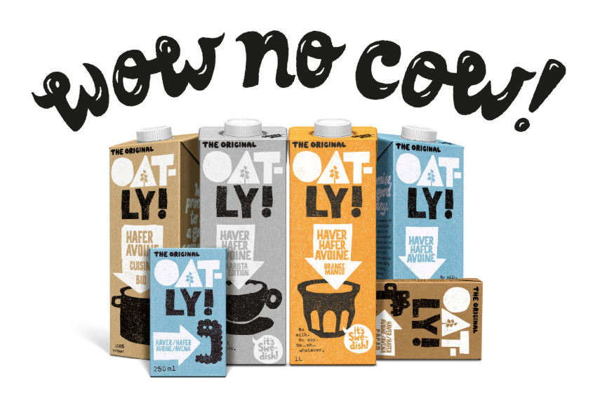 Brand concept example: Oatly visual branding