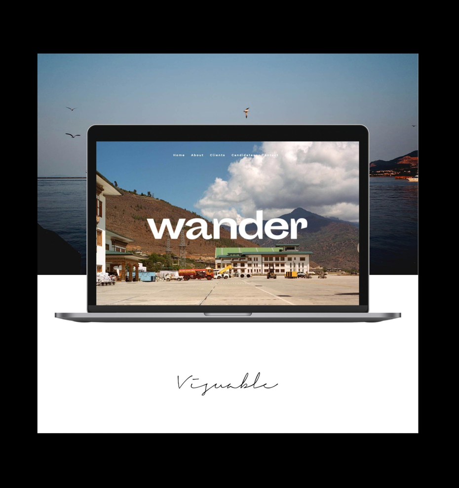 minimalistic travel website design