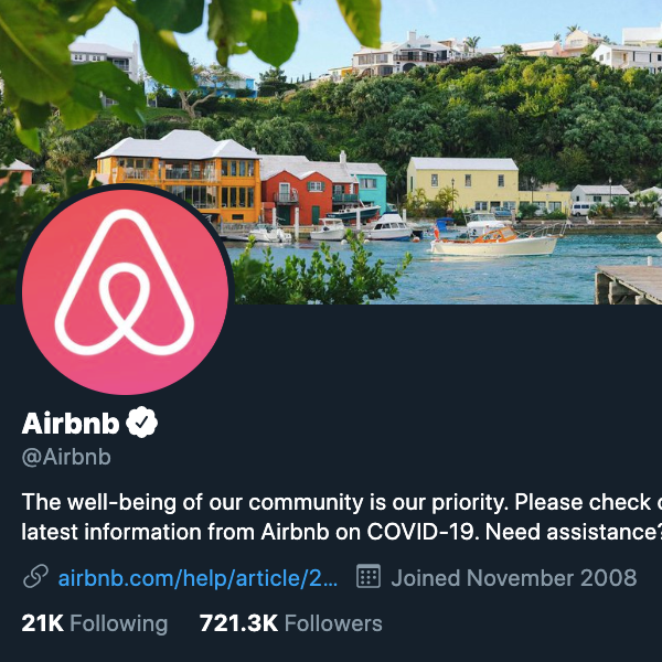 Airbnb’s Twitter avatar