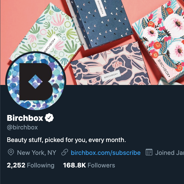 Birchbox’s Twitter avatar