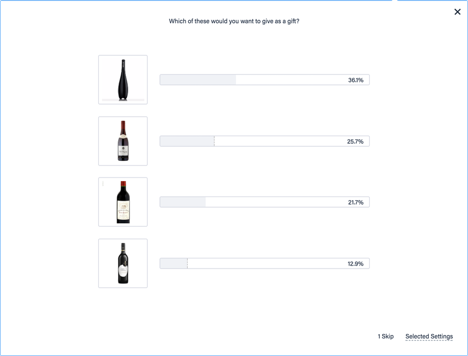 Survey results of wine preferences