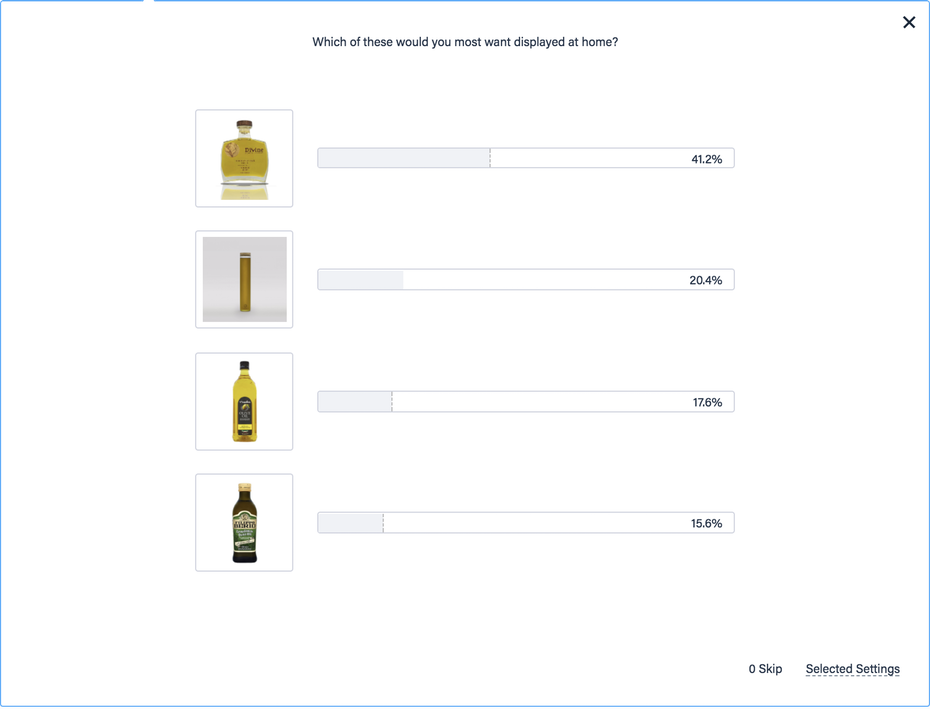 Survey results of olive oil preferences