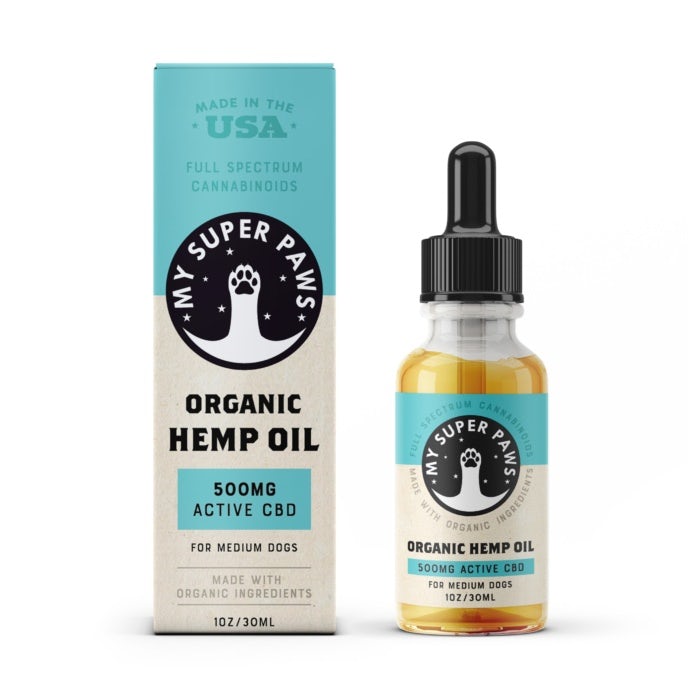 Cute branding for a CBD oil for dogs