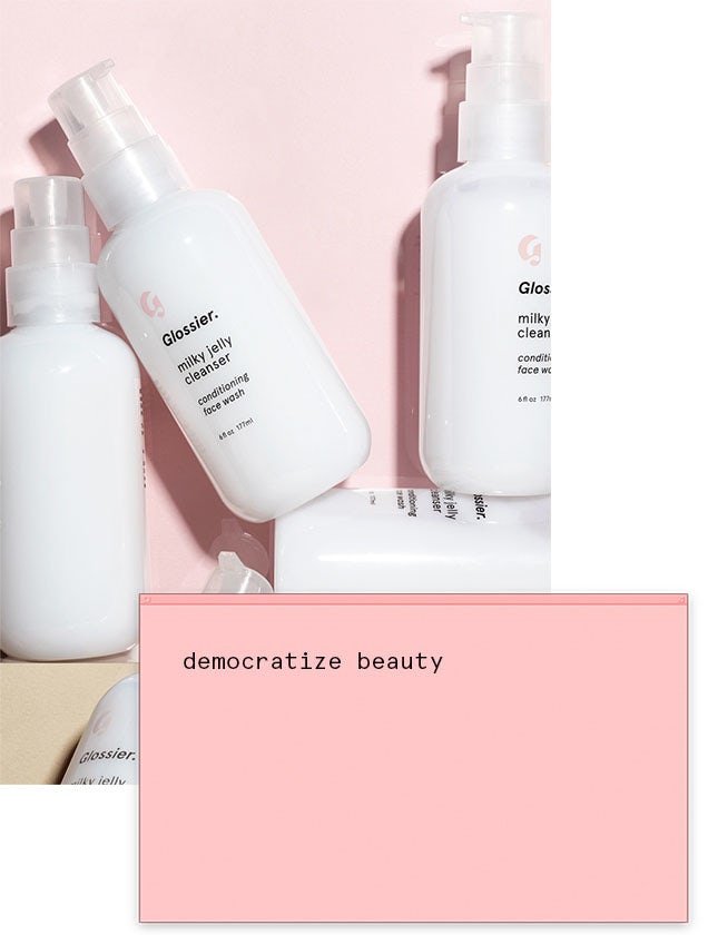 Beauty company Glossier packaging