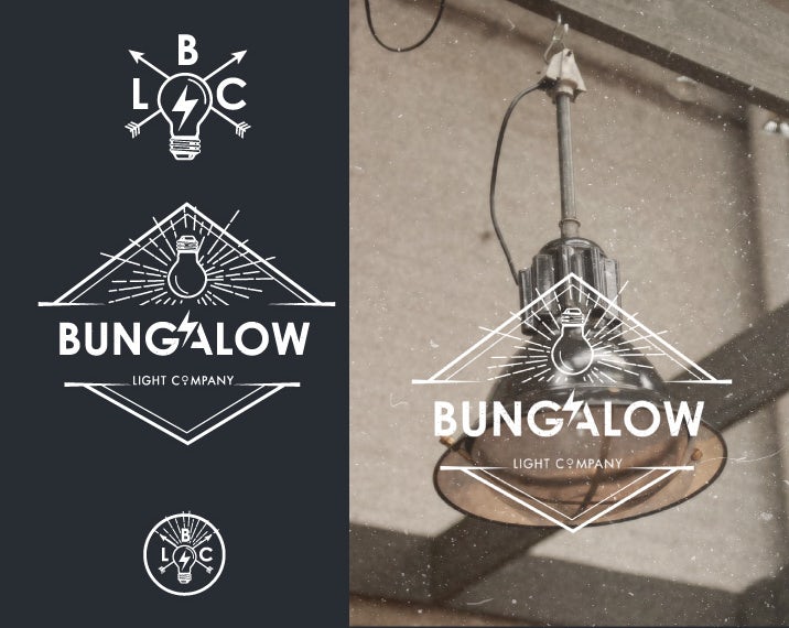 bungalow light bulb logo