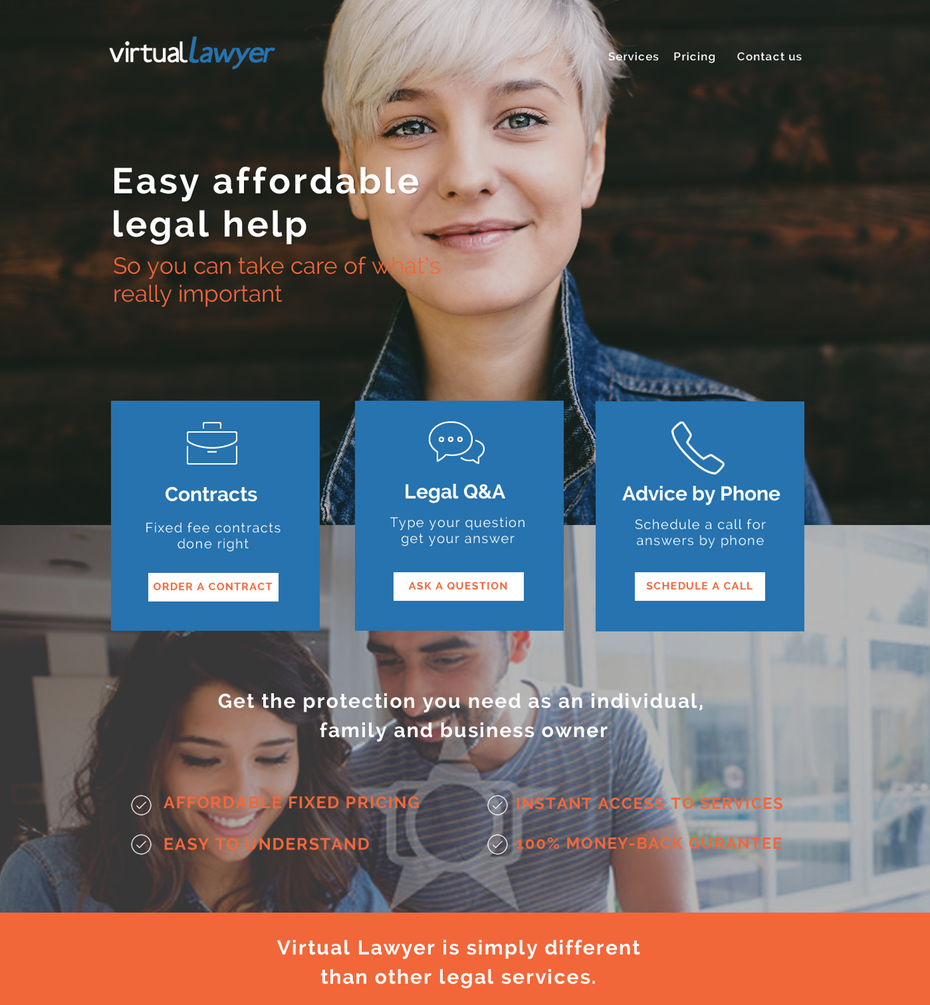 approachable and friendly law web design