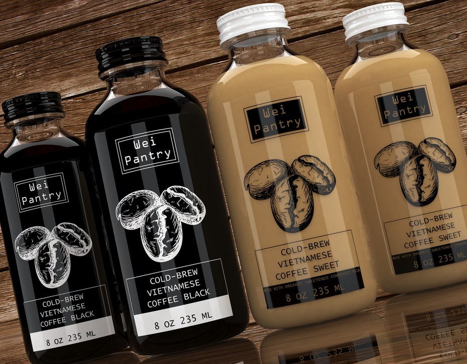 Packaging design trends 2020 example: Vietnamese Cold Brew Coffee Design