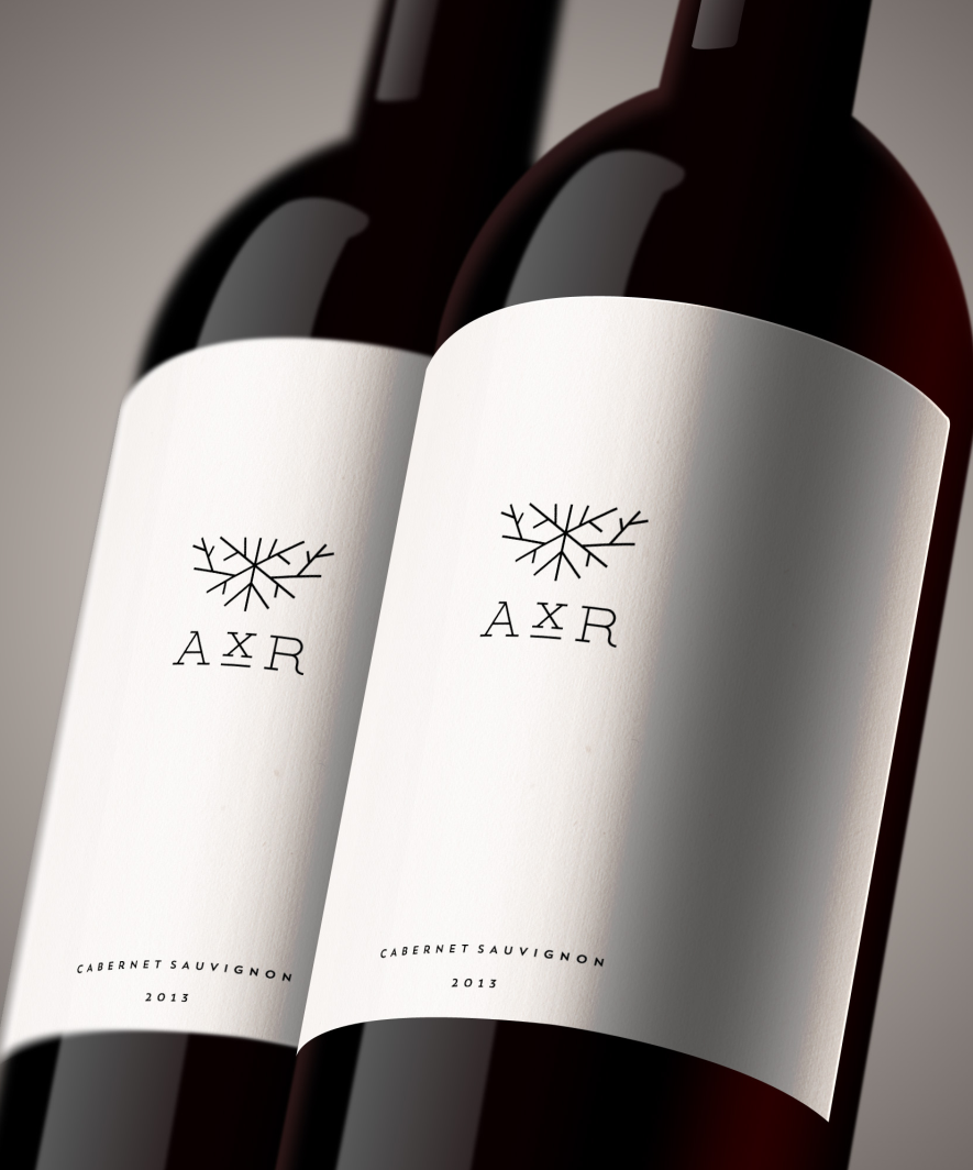 Modern, minimalist wine label
