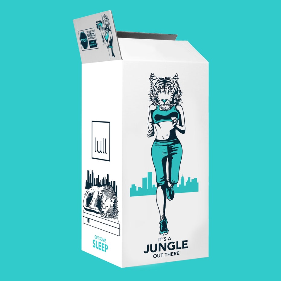 Packaging design trends 2020 example: branded packaging for lull