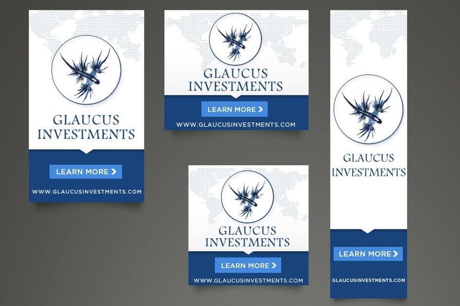 Glaucus Investments banner ad design