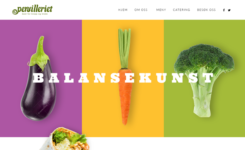 Vegan eatery website design
