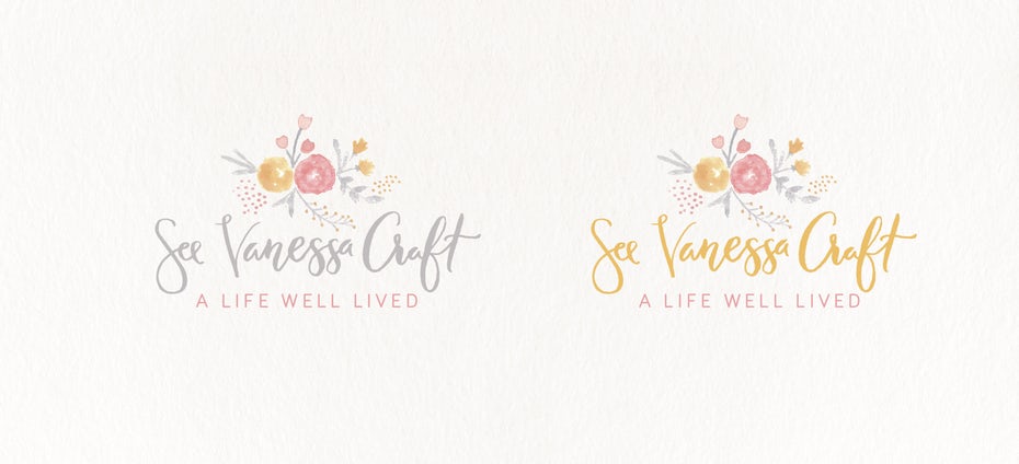 watercolor flower logo