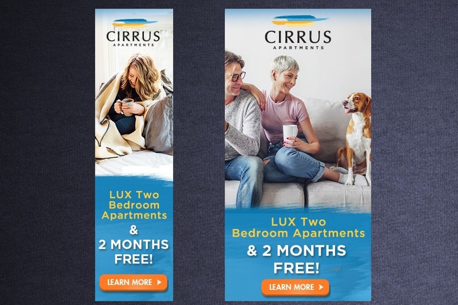 Cirrus Apartments banner ad design