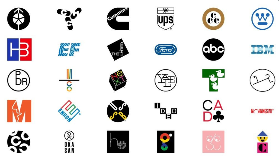 A compilation of Paul Rand’s logos