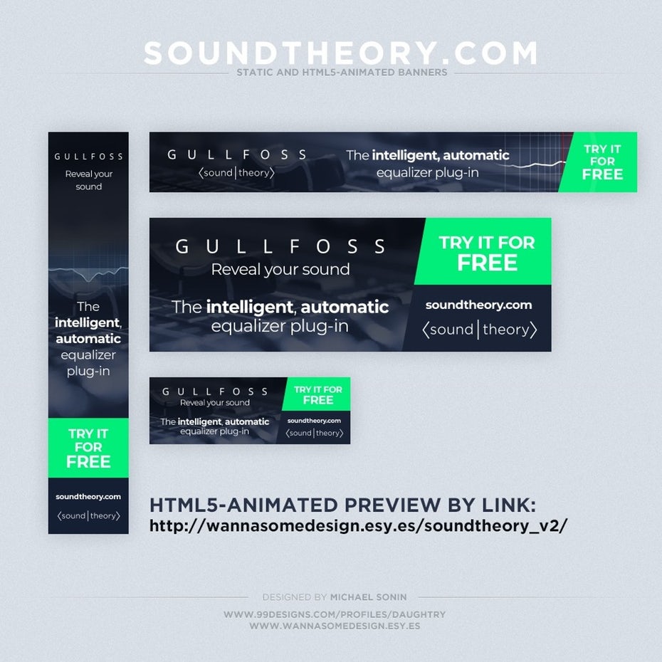 Sound system banner ad design