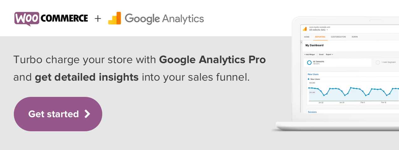 Turbo charge the integration between your WooCommerce store and Google Analytics and get detailed insights into your sales funnel