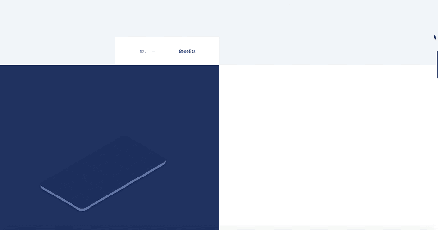 Animated scrolling on Digital Asset's home page