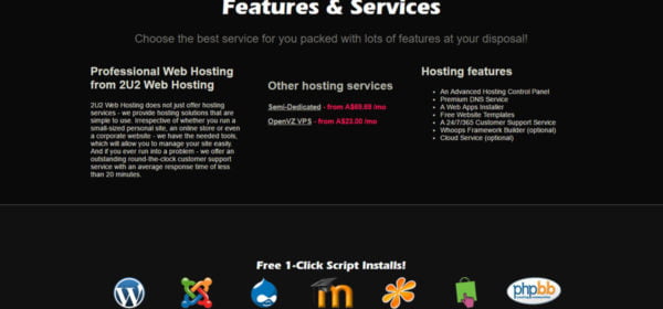 Doubleyoutoo Hosting Plan Servers Features Applications