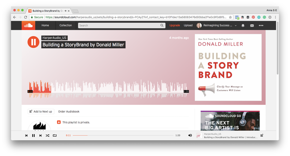 Building a Storybrand by Donald Miller podcast episode on SoundCloud
