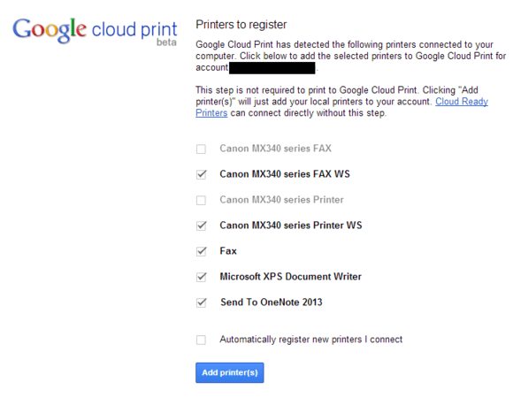 Google Cloud Print Advanced Settings Print Office Home