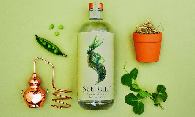 Packaging design trends 2020 example: Seedlip non-alcoholic spirits packaging