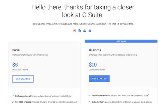 Get started with Gsuite