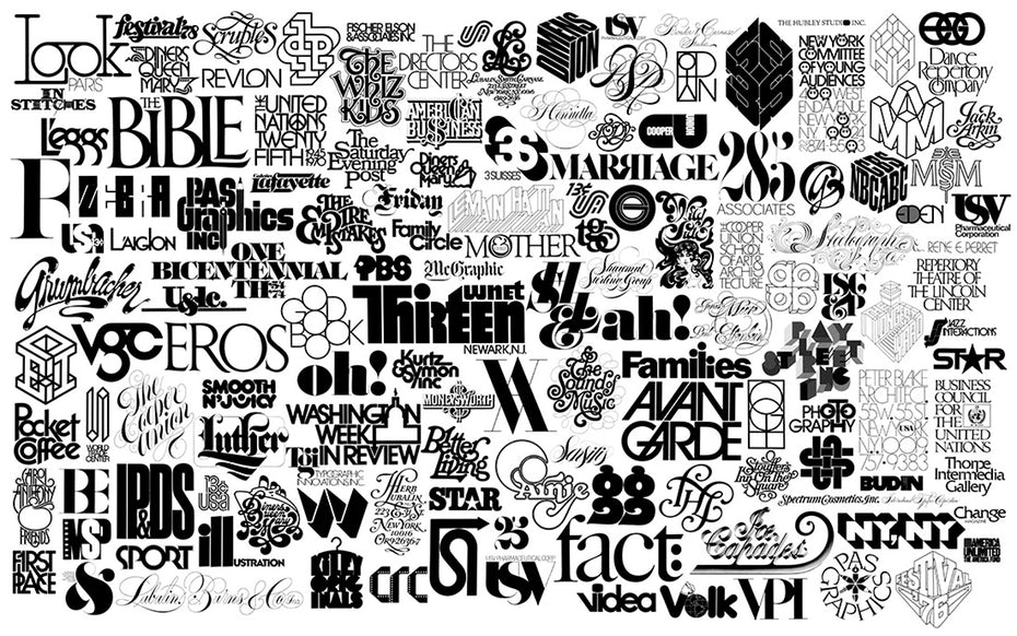 A compilation of Herb Lubalin’s logo designs