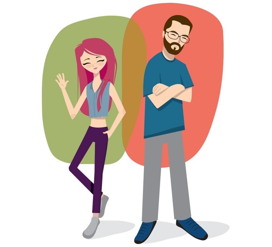 cute illustrated couple