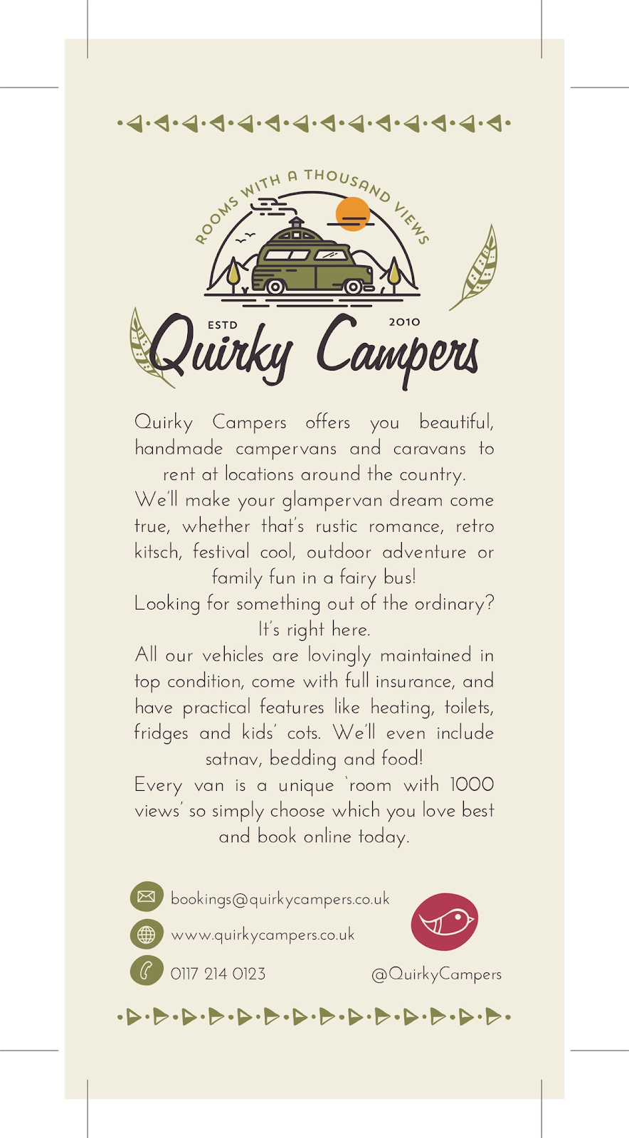 Quirky Campers flyer design 