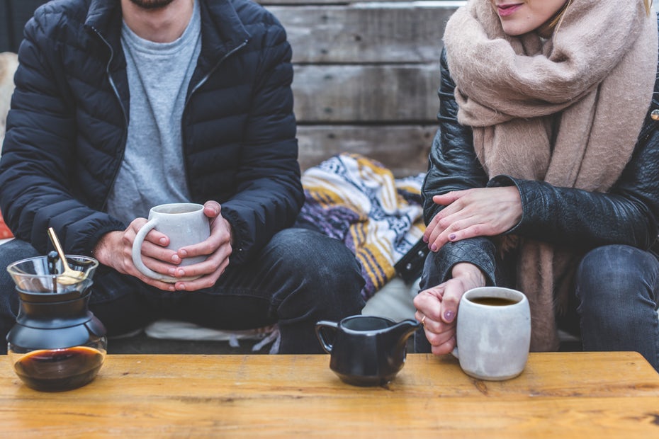 Meeting in a cafe