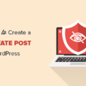 How To Create A Private Post In WordPress