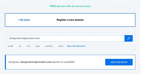 Register your domain name