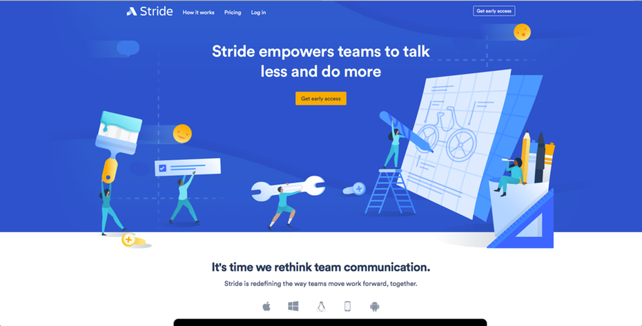 An image of Stride.com's illustrated header