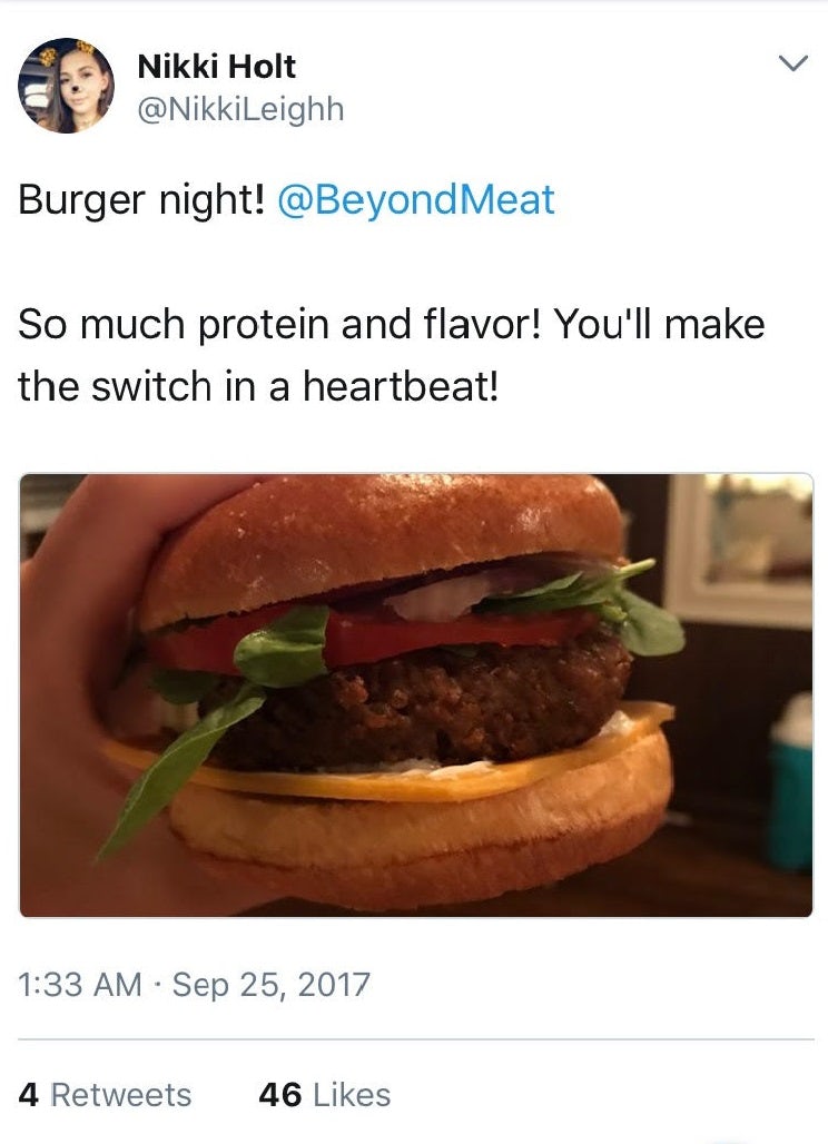 Beyond Meat tweet
